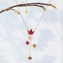 Load image into Gallery viewer, AUTUMN IVY LEAF PENDANT NECKLACE