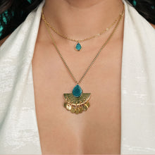 Load image into Gallery viewer, CLEOPATRA LAYERED GEM BOLO NECKLACE | Gold