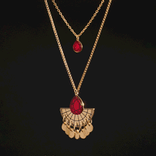 Load image into Gallery viewer, CLEOPATRA LAYERED GEM BOLO NECKLACE | Gold