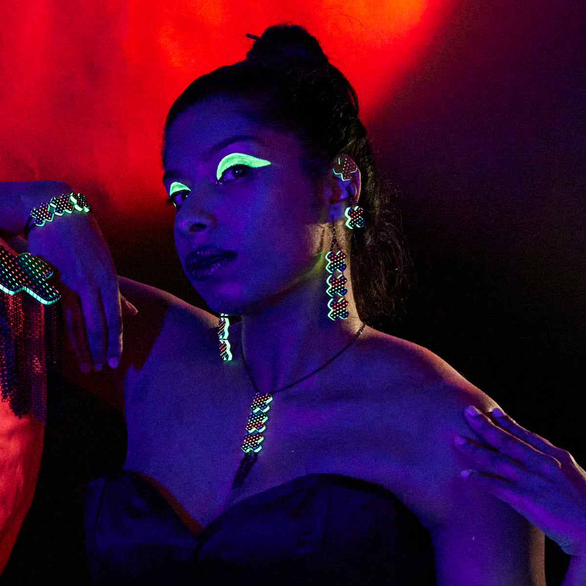 NEON RAINBOW LITTLE KISSES DROP EARRINGS