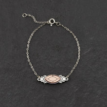 Load image into Gallery viewer, The Maine and Mara ATHENA Rose Gold and Silver Art Deco Bracelet, Handmade in Australia