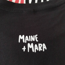 Load image into Gallery viewer, Maine and Mara Handprinted Organic Cotton T-shirt in BLACK