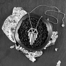 Load image into Gallery viewer, SAPPHIRE ISIS CHIMETTES NECKLACE| Silver