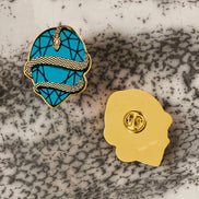 MEDUSA Gem Brooch | Teal +Gold