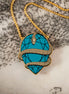 MEDUSA Gem Necklace | Teal + Gold