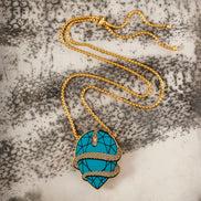 MEDUSA Gem Necklace | Teal + Gold