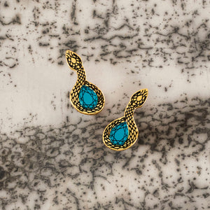 MEDUSA Snake Studs | Gold Ear Crawlers