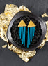 OSIRIS CHIMES | Teal + Gold Studs