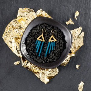 OSIRIS CHIMETTES | Teal + Gold Earrings