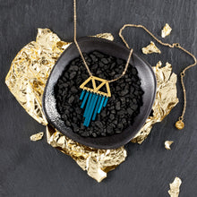 Load image into Gallery viewer, OSIRIS CHIMETTES NECKLACE| Teal + Gold