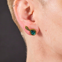 Load image into Gallery viewer, MEDUSA Snake Studs | Gold Ear Crawlers
