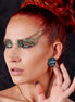 MEDUSA Gem Stud Earrings | Teal + Gold
