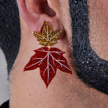 Load image into Gallery viewer, AUTUMN IVY LEAF EARRINGS