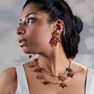 AUTUMN IVY LEAF EARRINGS