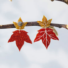 Load image into Gallery viewer, AUTUMN IVY LEAF EARRINGS