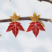 Load image into Gallery viewer, AUTUMN IVY LEAF EARRINGS