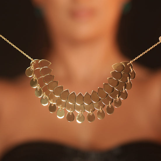 CLEOPATRA | GOLD DROPS OF OSIRIS BIB NECKLACE
