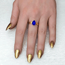 Load image into Gallery viewer, CLEOPATRA GEM RINGS | Gold with ruby or teal