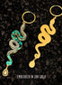 MEDUSA Gold Snake Hoop Earrings | Teal Marble