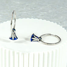 Load image into Gallery viewer, CLEOPATRA LOTUS CHARMED HOOPS | Silver