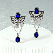 CLEOPATRA STACKABLE STUDS | Silver with Ruby, Amethyst or Emerald gems