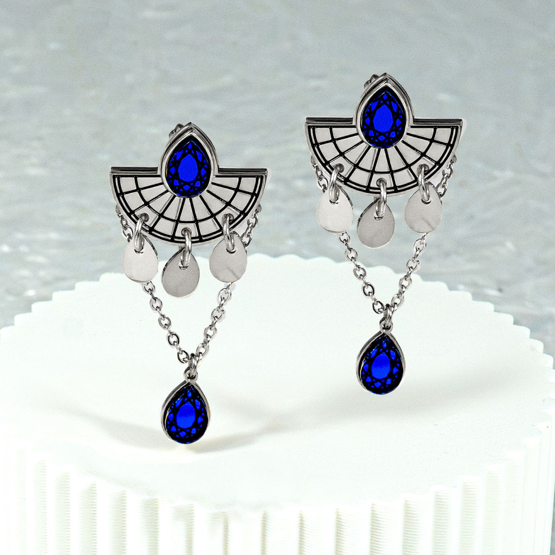 CLEOPATRA STACKABLE STUDS | Silver with Ruby, Amethyst or Emerald gems