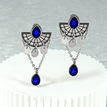 Load image into Gallery viewer, CLEOPATRA STACKABLE STUDS | Silver with Ruby, Amethyst or Emerald gems