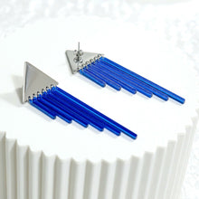 Load image into Gallery viewer, SAPPHIRE ISIS CHIMES | Silver Stud &amp; Clip On Earrings