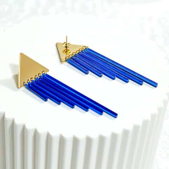 SAPPHIRE OSIRIS CHIMES | Gold Studs