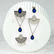 CLEOPATRA STACKABLE STUDS | Silver with Ruby, Amethyst or Emerald gems