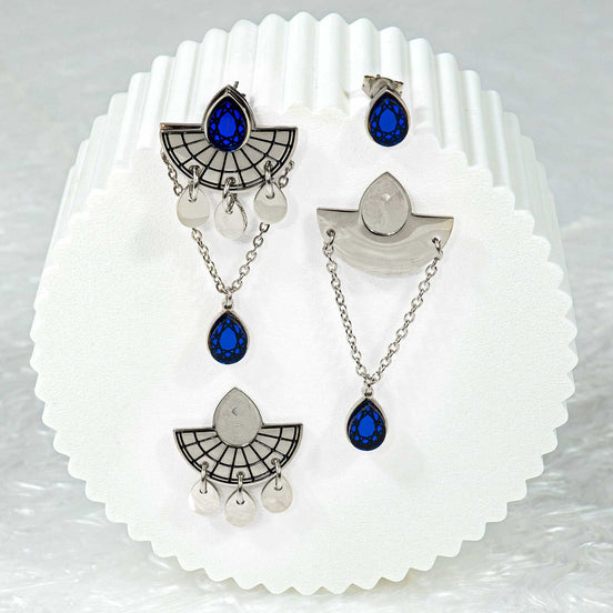 CLEOPATRA STACKABLE STUDS | Silver with Ruby, Amethyst or Emerald gems