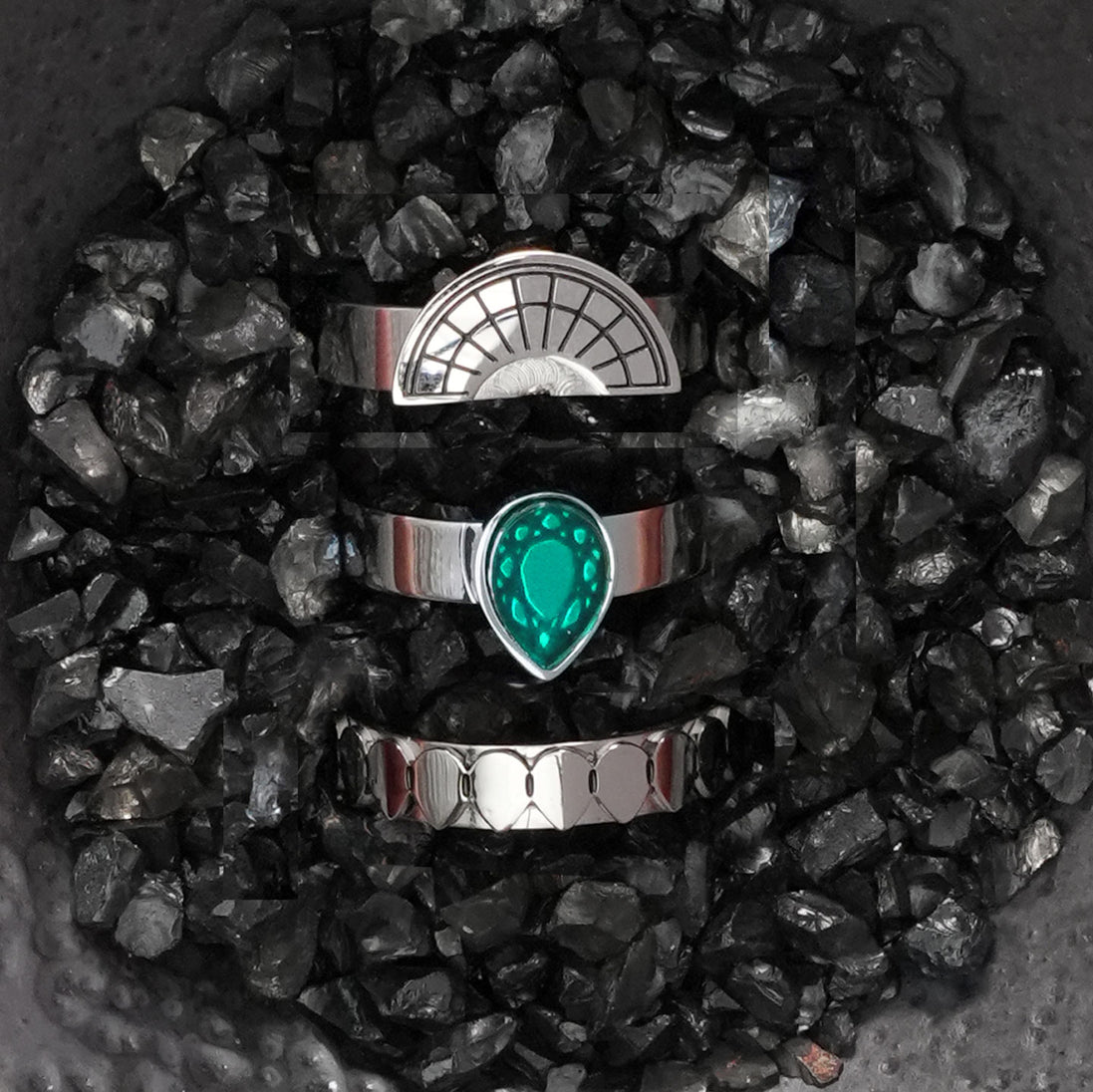 CLEOPATRA STACKER RINGS| Silver