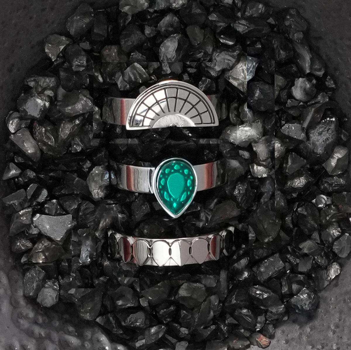 CLEOPATRA STACKER RINGS| Silver