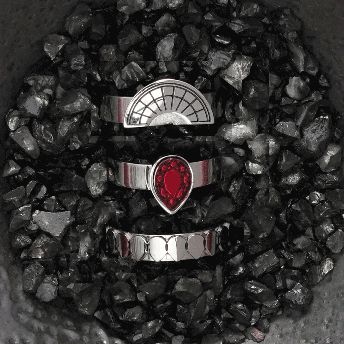 CLEOPATRA STACKER RINGS| Silver