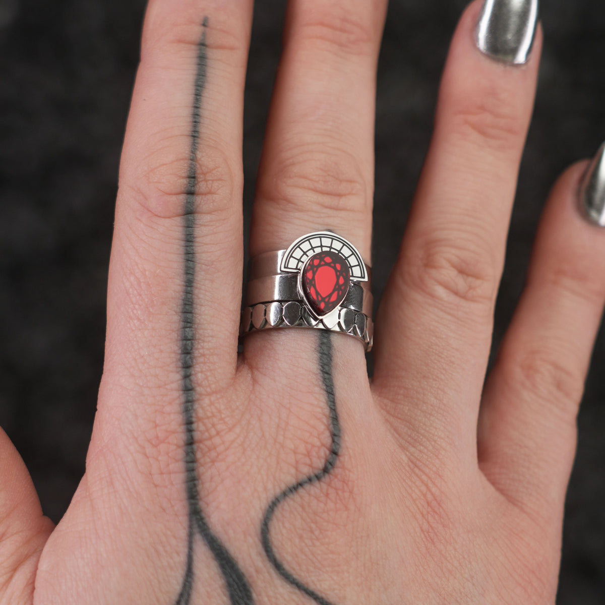 CLEOPATRA STACKER RINGS| Silver – MAINE+MARA