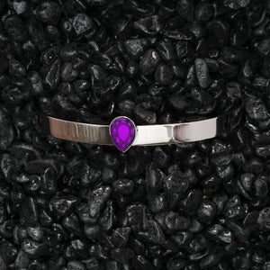 CLEOPATRA GEM CUFF BRACELET | Silver