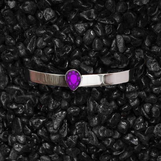 CLEOPATRA GEM CUFF BRACELET | Silver