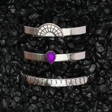 Load image into Gallery viewer, CLEOPATRA STACKABLE CUFF BRACELET SETS | Silver
