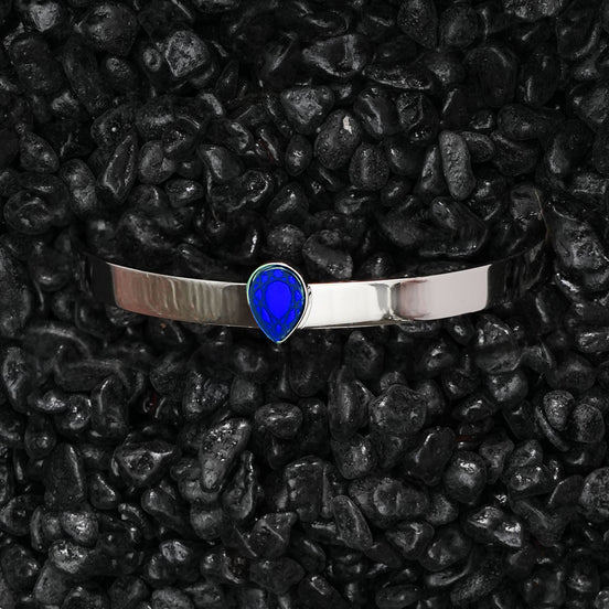 CLEOPATRA GEM CUFF BRACELET | Silver
