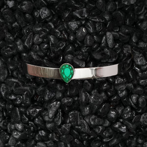 CLEOPATRA GEM CUFF BRACELET | Silver