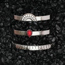 Load image into Gallery viewer, CLEOPATRA STACKABLE CUFF BRACELET SETS | Silver