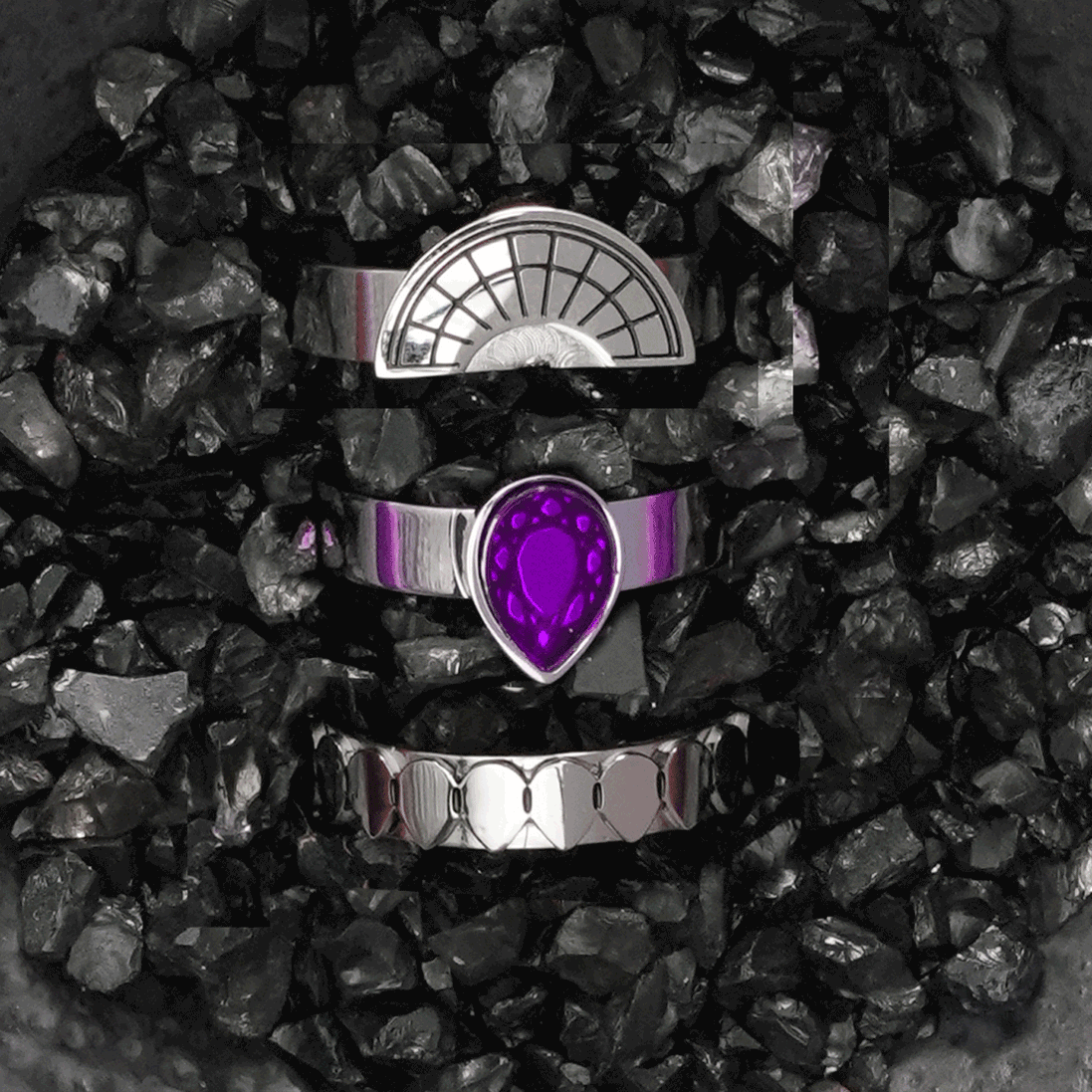 CLEOPATRA STACKER RINGS| Silver