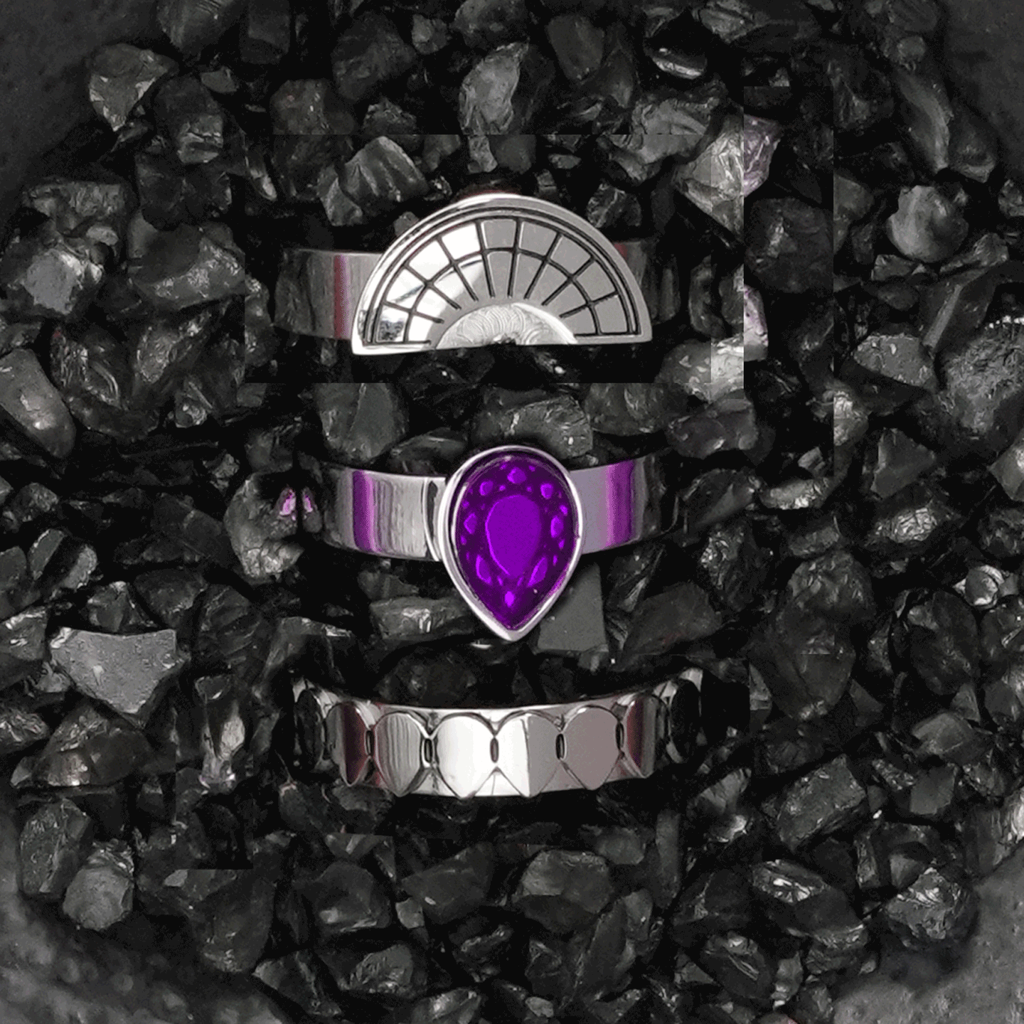 CLEOPATRA STACKER RINGS| Silver