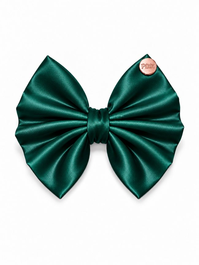 Emerald Green Satin | Handmade Christmas Pet Accessories