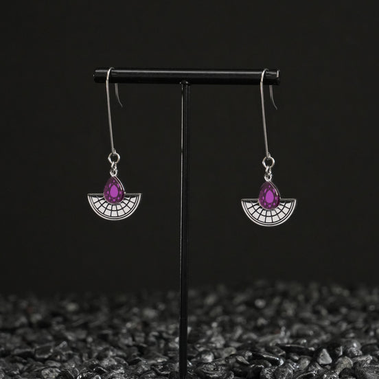 CLEOPATRA LONG HOOKED SUNBURSTS | Silver