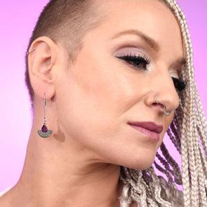 CLEOPATRA LONG HOOKED SUNBURSTS | Silver