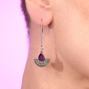 CLEOPATRA LONG HOOKED SUNBURSTS | Silver