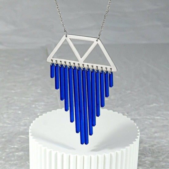 SAPPHIRE ISIS CHIMES NECKLACE| Silver