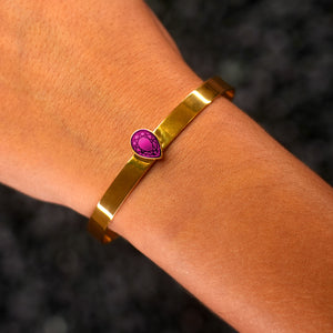 CLEOPATRA GEM CUFF BRACELET | Gold