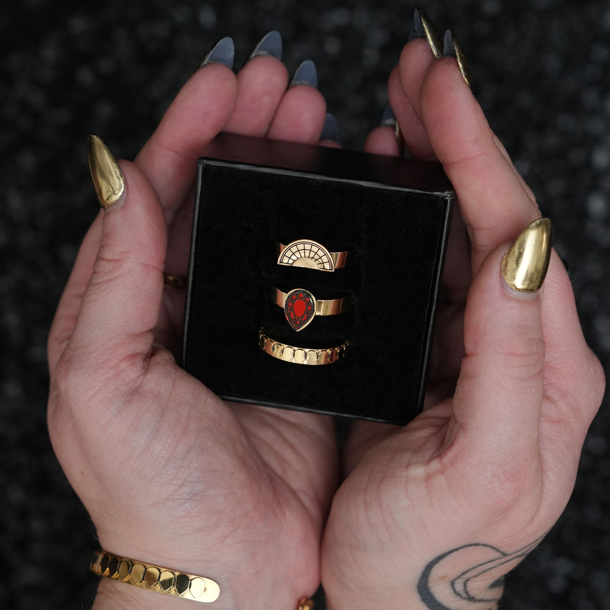 CLEOPATRA STACKER RINGS | Gold